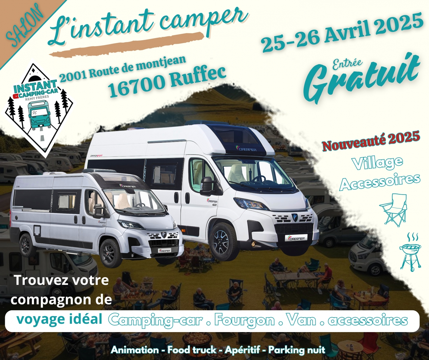 Salon L'Instant Camper, du 25 au 26 avril  Ruffec (16) !